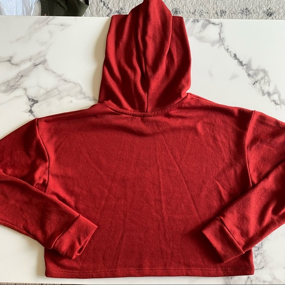 DOYOUEVEN Freedom Cropped Boxy Hoodie Earth Red XS - Picture 8 of 11